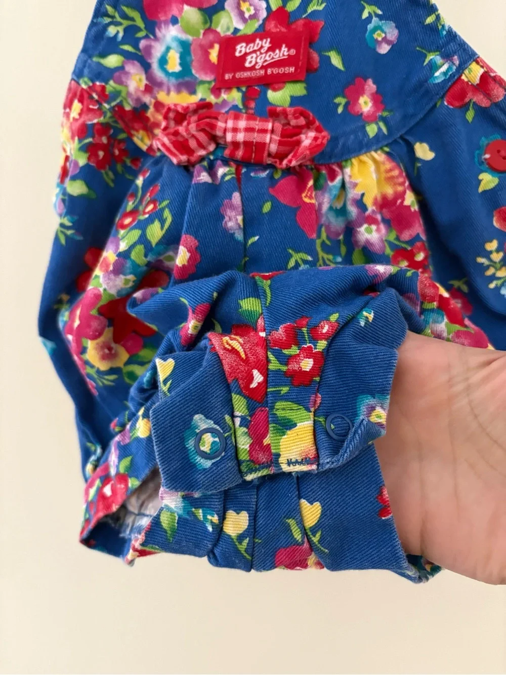 Vintage Floral Baby B’Gosh Bubble Romper Overalls Size 12 Months